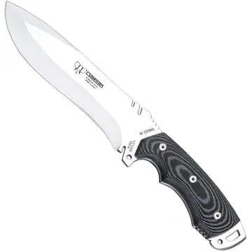 Cudeman Faca Bushcraft 299-B-K – Micarta Preta com Espaçador Vermelho