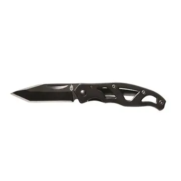 Gerber Paraframe Mini Tanto Preto Fio Liso