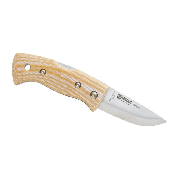 Helle Berget Faca em Micarta Canvas Bege