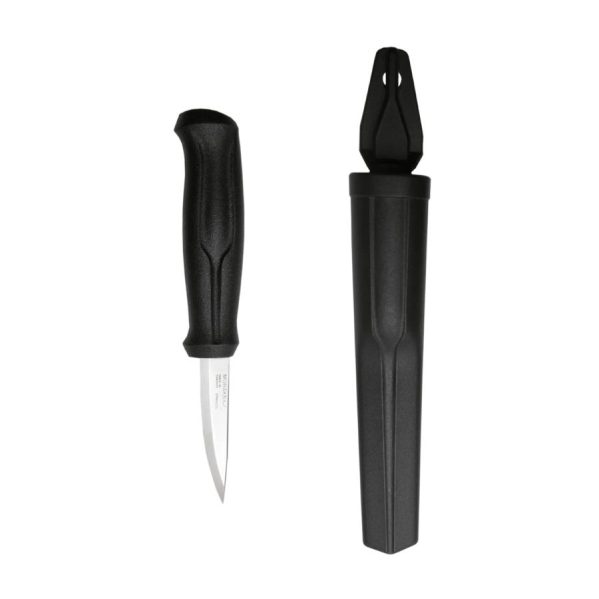 Morakniv Faca de entalhe em madeira Basic (S) – Preta
